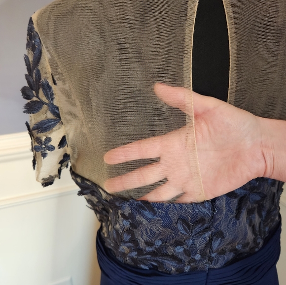 Navy Cocktail Dress sz 10 - Picture 9 of 16